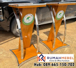 Jual Podium Modern Kayu Jati Stainless Blora
