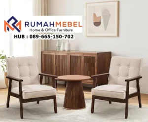 Jual Set Kursi Teras Kayu Warm Minimalis