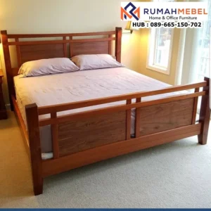 Jual Tempat Tidur Kayu Jati Minimalis Grid Lamongan