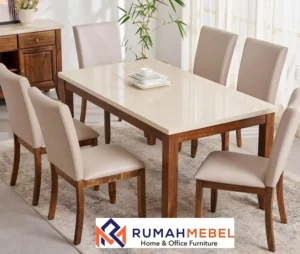 Meja Makan Marmer Minimalis Modern 2026