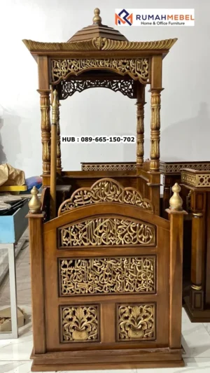 Mimbar Masjid Kayu Jati Majalengka