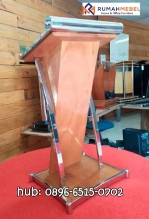 Podium Custom Bandung Stainless Kayu Jati