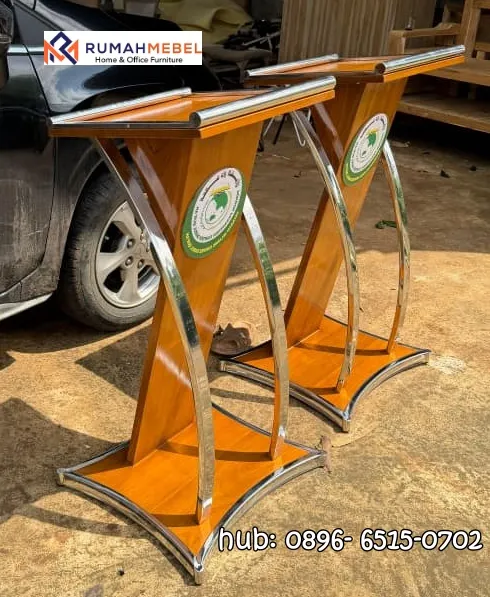 Podium Bandung Stainless Kayu Jati
