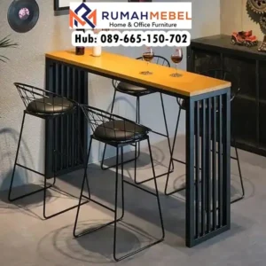 Set Meja Bar Industrial Minimalis Besi Hollow