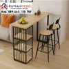 Set Meja Bar Minimalis Industrial Rak Penyimpanan