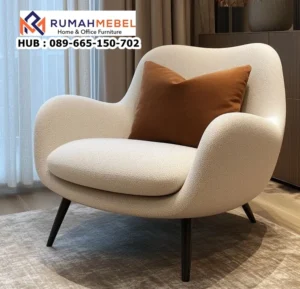 Sofa Single Kurva Estetik Minimalis Modern