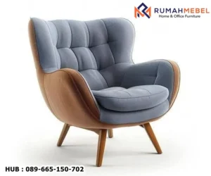 Sofa Single Premium Wingback Modern Dua Warna