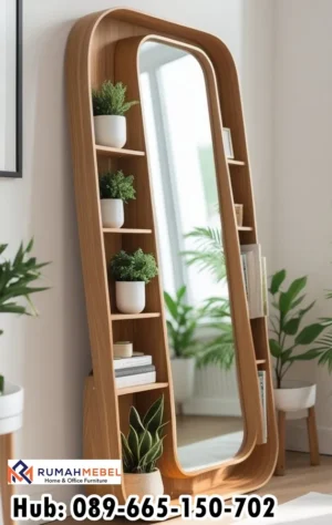 Jual Cermin Rangka Kayu Serbaguna Desain Minimalis