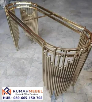 Jual Kaki Meja Stainless Estetik Gold Line