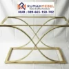 Jual Kaki Meja Stainless Gold Silang Lengkung