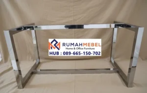 Jual Kaki Meja Stainless Minimalis Bingkai Silver