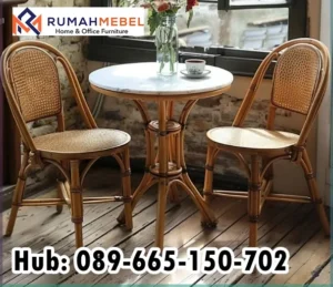 Jual Kursi Cafe Rotan Desain Klasik Estetik