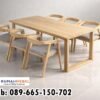 Jual Kursi & Meja Makan Desain Minimalis Rangka Kayu Kokoh