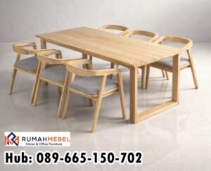 Jual Kursi & Meja Makan Desain Minimalis Rangka Kayu Kokoh