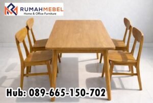 Jual Kursi & Meja Makan Rangka Kayu Taham Lama
