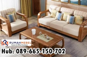 Jual Kursi Tamu Kayu Jati Custom Busa Empuk Jakarta