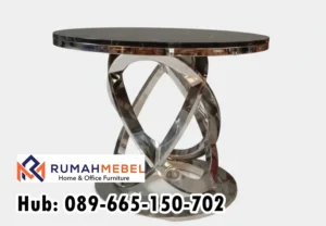 Jual Meja Marmer Kaki Stainless Black
