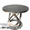 Jual Meja Marmer Tebal Kaki Stainless Kokoh