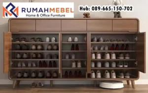 Jual Rak Sepatu Kayu Istimewa Muat Banyak