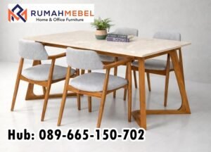 Jual Satu Set Meja Marmer dan Kursi Makan Istimewa