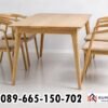 Jual Satu Set Meja dan Kursi Makan Bahan Kayu Berkualitas