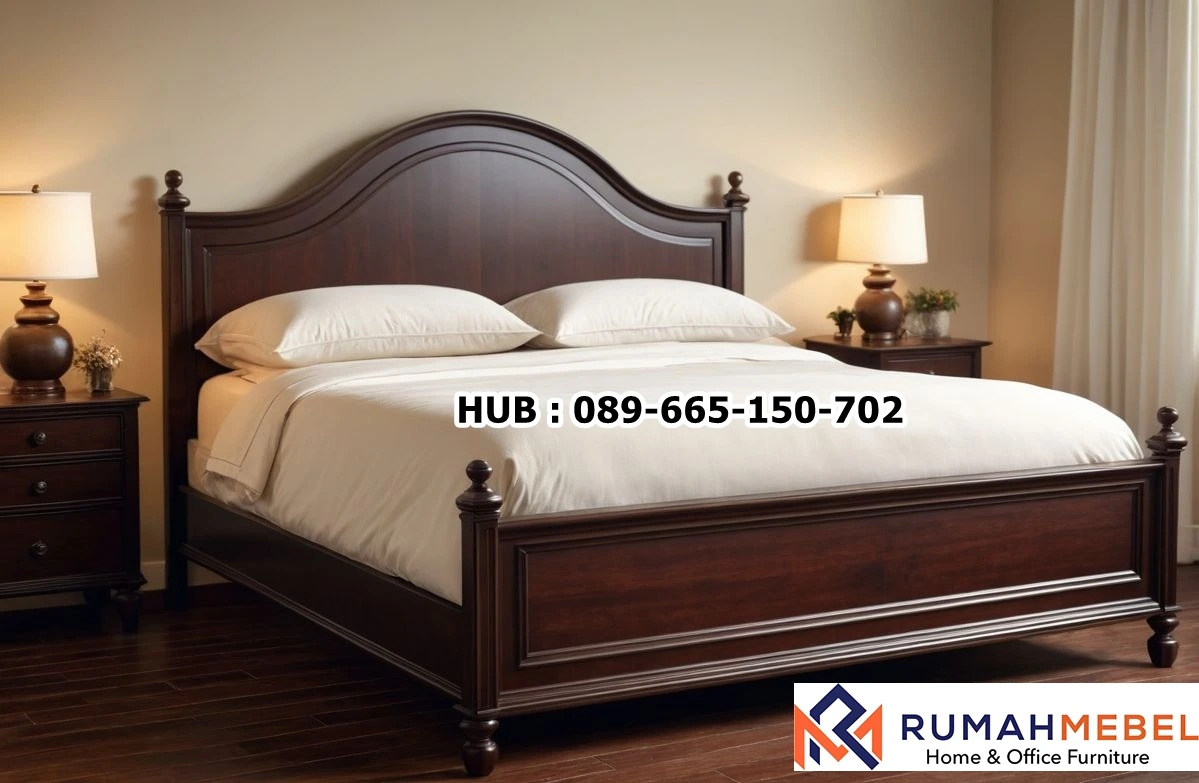 Jual Tempat Tidur Kayu Jati Klasik Belitung