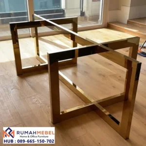 Jual Kaki Meja Cross Gold Elegan Stainless