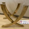 Kaki Meja Silang Elegan Stainless Gold Finish