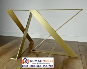 Kaki Meja Stainless Gold Modern Luxury