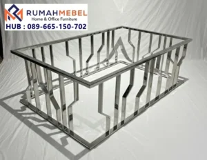 Kaki Meja Stainless Industrial Mewah Chrome