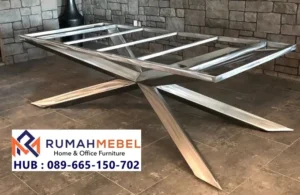 Jual Kaki Meja Stainless Model Silang Futuristik