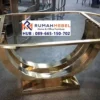 Jual Kaki Meja Stainless Steel Gold Mewah Oval