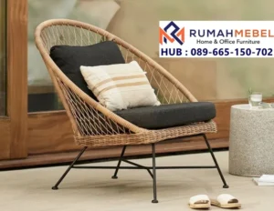 Kursi Rotan Scandi Industrial Modern Anyaman
