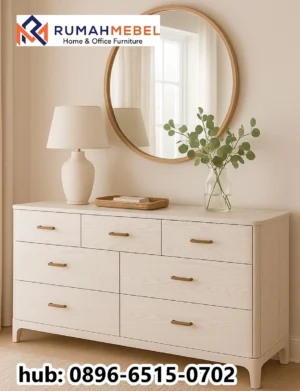 Lemari Laci Minimalis Kayu Jati