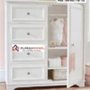 Lemari Pakaian Anak 4 Laci Minimalis Duco Putih