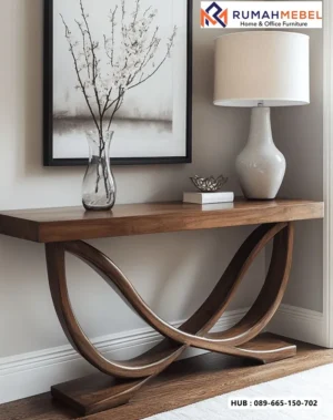 Meja Konsul Kayu Jati Modern Samarinda Desain Elegan