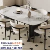 Meja Makan Marmer Modern Royal Carrara