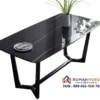 Meja Marmer Elegan Industrial Glossy Black