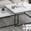 Meja Tamu Nesting Marmer Besi Hollow