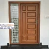 Pintu Minimalis Modern Motif Kotak Panel Kaca