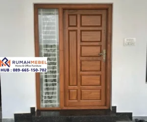 Pintu Minimalis Modern Motif Kotak Panel Kaca