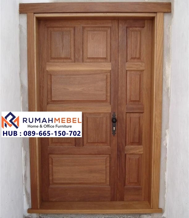 Pintu Rumah Kayu Jati Set Kusen Minimalis