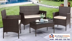 Set Kursi Teras Rotan Minimalis Modern