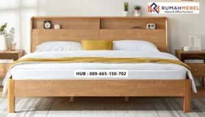 Tempat Tidur Minimalis Kayu Jati Terbaru Bontang