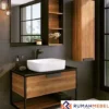 Wastafel Kamar Mandi Industrial Kayu Jati