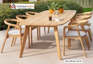 Jual Meja Makan Outdoor Kayu Jati Kuat Tahan Lama
