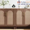 Kabinet Credenza Scandinavi Natural Rotan Arch