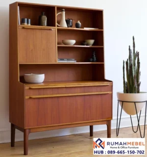 Kabinet Kayu Jati Retro Sideboard Multifungsi