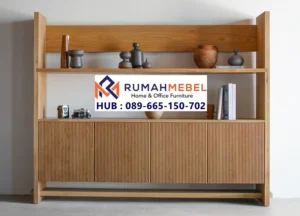 Kabinet Minimalis Pintu Kisi-kisi Kayu Modern