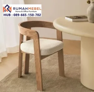 Kursi Cafe Modern Lengkung Kayu Jati